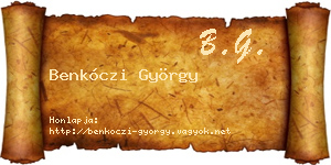 Benkóczi György névjegykártya
